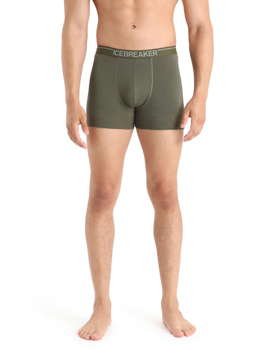 Bielizny Icebreaker Merino Anatomica Boxers Męskie Oliwkowe | PL 1634ZUTG